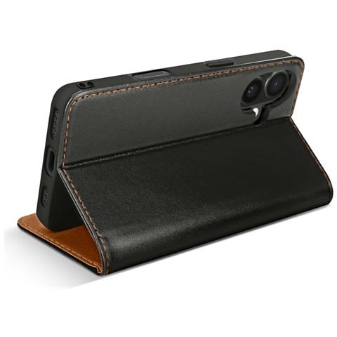 Custodia In Pelle Per Iphone 17 Con Porta Carte E Supporto Video - Foto 5