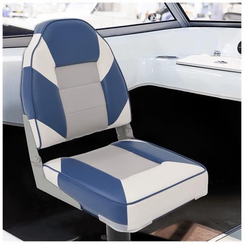 Set Sedile da Barca Pieghevole 2pz con Schienale Alto - Foto 2