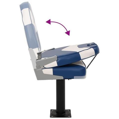 Set Sedile da Barca Pieghevole 2pz con Schienale Alto - Foto 9