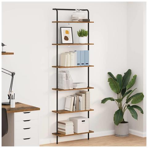 Libreria Legno vecchio 60 x 24 x 203 cm Legno multistrato - Foto 2