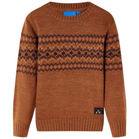 Maglione per Bambini Lavorato a Maglia Cognac 104 - Foto 1