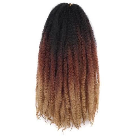 Parrucca Afro Kinky Ricci Mista - Extension Capelli Trecce All'uncinetto - Foto 1