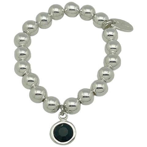 Bracciale Elastico Con Cristallo Nero Sw - Foto 1