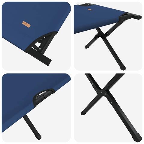 Letto da campeggio pieghevole 2 pcs Blu Tessuto Oxford - Foto 9