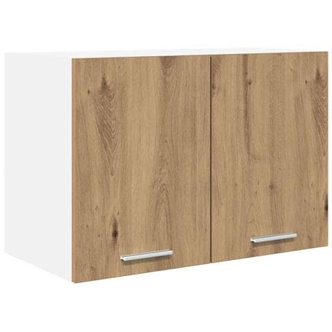 Armadio pensile Riga Rovere Artigiano e Bianco 60 x 31 x 40 cm - Foto 1