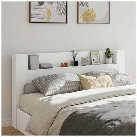 Testiera Bianco 200 x 16,5 x 103,5 cm Legno multistrato - Foto 2