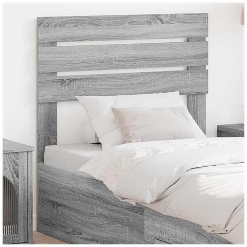 Testiera con testiera Grigio Sonoma 80 cm Legno multistrato - Foto 2