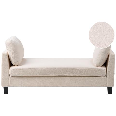 Chaise Longue Archiane Tessuto Bianco Sporco - Foto 2