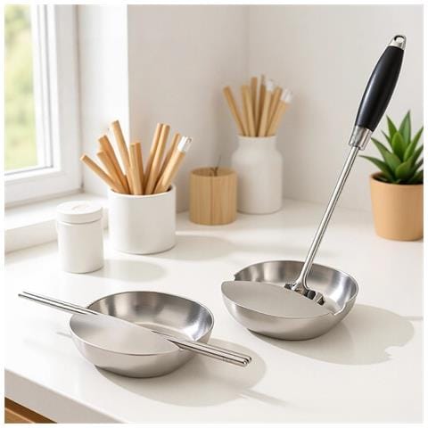 Portautensili In Acciaio Inossidabile 304 - Poggiacucchiaio Verticale E Organizer Da Cucina - Foto 2