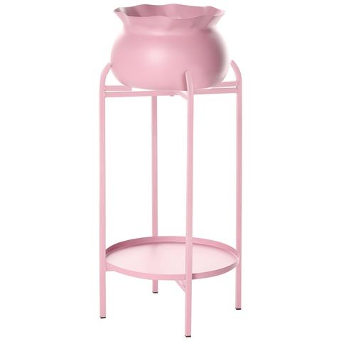 Vaso Per Piante Rialzato Mokuren Metallo 25 Cm Rosa - Foto 2
