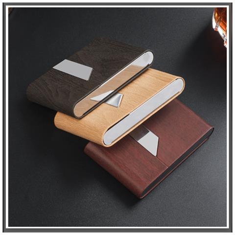 Portasigarette A Ribalta In Pelle Pu Con Grana Del Legno - Contiene 7 Sigarette King Size Black - Foto 7