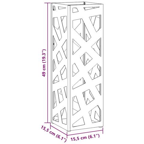 Supporto per Ombrellone Antracite 15.5 x 15.5 x 49 cm Acciaio - Foto 9
