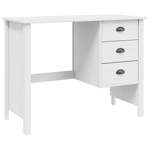 Scrivania con Cassetti con cassetto Bianco 100 x 45 x 74 cm - Foto 1