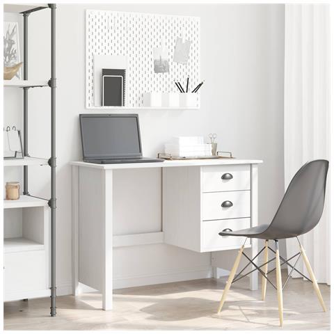 Scrivania con Cassetti con cassetto Bianco 100 x 45 x 74 cm - Foto 2