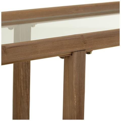 Console In Legno E Vetro Marrone 120x33x75 - Foto 7