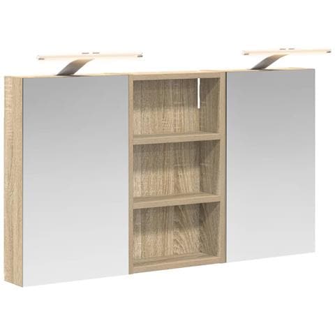 Set di Armadi da Bagno con lo scaffale 3 pcs 90 x 10,5 x 50 cm - Foto 1