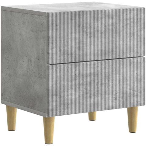 Armadio da Notte con cassetto Grigio Cemento 43 x 34,5 x 48 cm - Foto 1