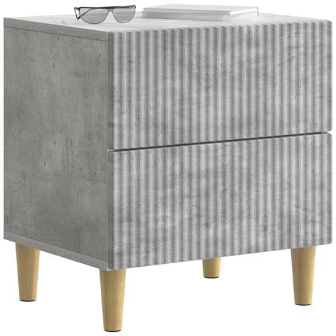Armadio da Notte con cassetto Grigio Cemento 43 x 34,5 x 48 cm - Foto 2