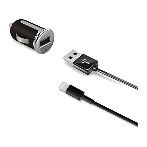Caricabatterie per Auto Lightning USB 2.4 A Colore Nero - Foto 1