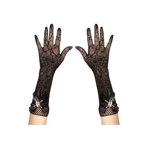 Guanti A Maglia Ragnatela Con Teschio St - Foto 1