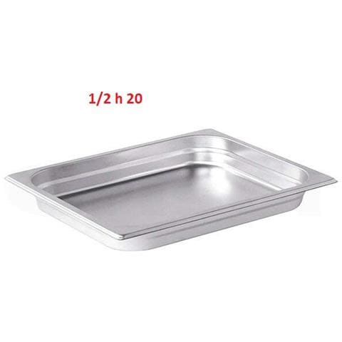Bacinella Gastronorm In Acciaio Inox Gn 1/2 6 Pezzi Cm. 26,5x32,5 H. Cm. 2 - Foto 3