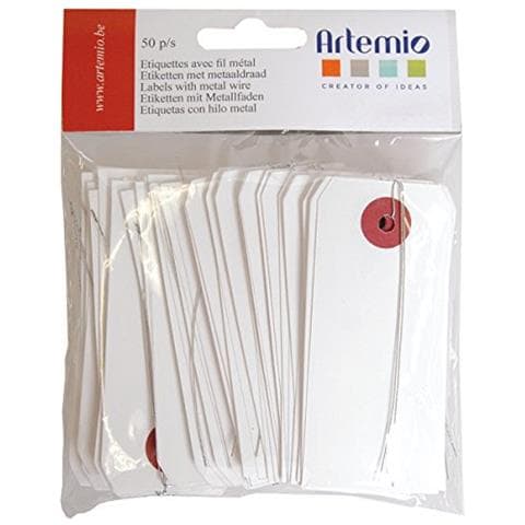 Etichette Bianche Fil Di Ferro - Foto 1