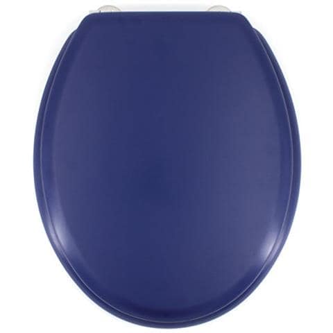 Dolce Copri Wc, Stampo Legno, Blu Marino, 44 ? ? x 37,5 X 5,5 Centimetri - Foto 2