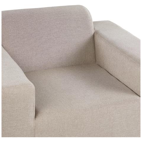 Set 2 Poltrone Con Rivestimento In Tessuto Beige E Struttura Bianca Rovigo - Foto 14