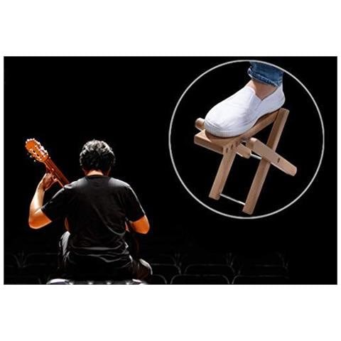 Legno Chitarra Poggiapiedi Pieghevole Della Chitarra Classica Resto Del Piede Con 4 Altezza Regolabile Solido Pedale Legno Chitarra Banjo - Foto 4