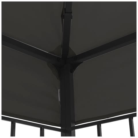 Gazebo con Stringa di Luci LED 3x3 m Antracite - Foto 10