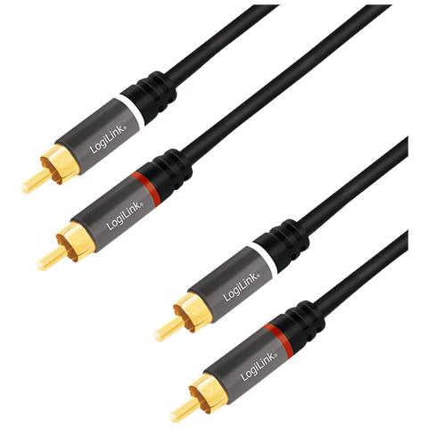 CA1202 cavo audio 1 m 2 x RCA Nero - Foto 1