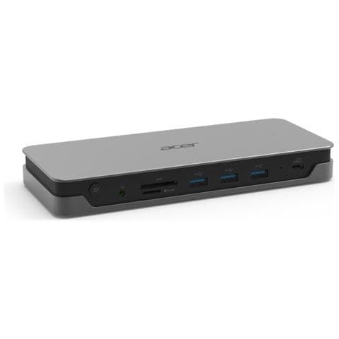 Docking Station USB Type-C Gen 1 Dock Cablato 5x USB 3.2 / 1x DisplayPort / 2x HDMI Colore Grigio - Foto 2