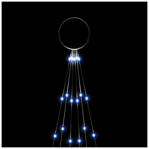 Albero di Natale Pennone Blu 108 LED 180 cm - Foto 2