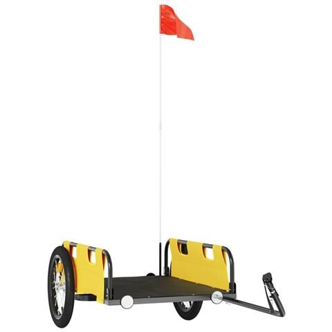 Rimorchio Per Bici Da Carico Giallo In Tessuto Oxford E Ferro - Foto 1