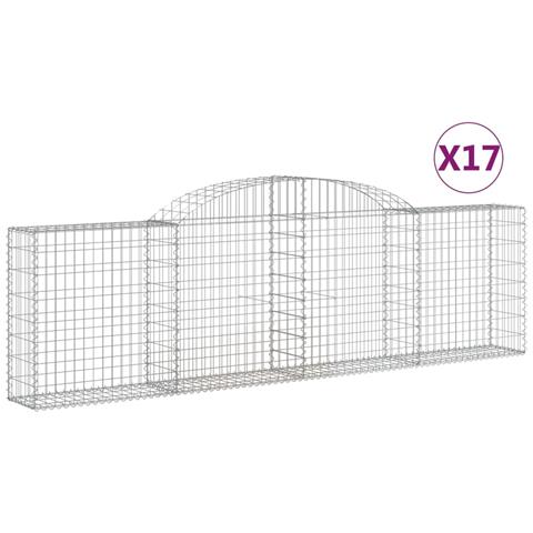 Cesti Gabbioni Ad Arco 17 Pz 300x30x80/100 Cm Ferro Zincato - Foto 1