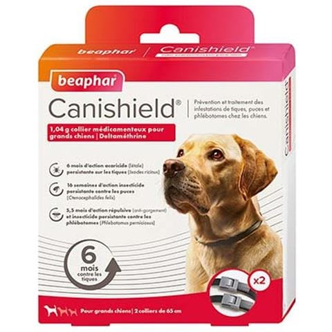 Canishield Collare Medicamentoso Per Cani Di Grossa Taglia X2 Beaphar - Foto 1