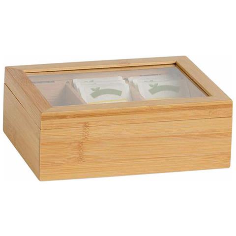 Scatola Per Infusioni Andrea House Cc73015 Bambù 21 X 16 X 7,5 Cm - Foto 1