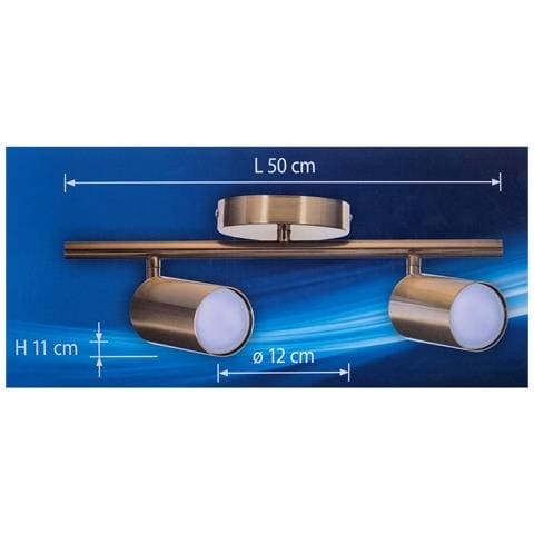 Lampadario Aje-spectra 2p Oro Dorato Metallo 40 W - Foto 2