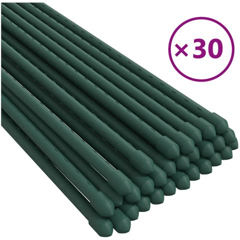 Supporti Per Piante Da Giardino 30 Pz Verde 60 Cm Acciaio - Foto 2