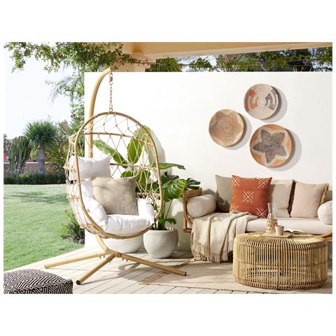 Sedia Sospesa Rattan Beige Adria - Foto 1