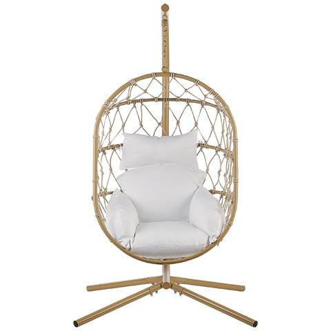 Sedia Sospesa Rattan Beige Adria - Foto 7