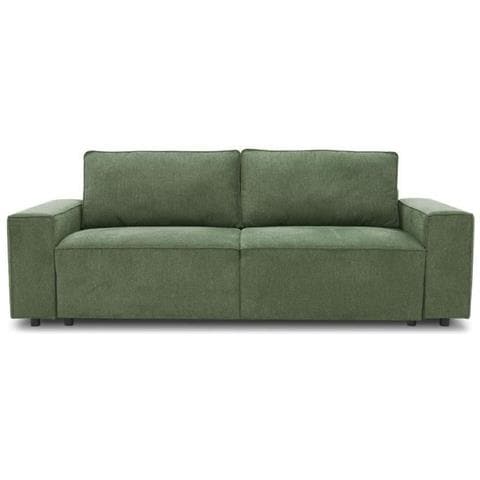 Divano Trasformabile A 3 Posti - Tessuto Loft Olive - Contenitore - 239 X 117 X 65 Cm - Foto 1