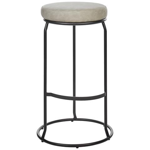 Sgabello Da Bar Set Di 2 Pelle Sintetica Grigio Chiaro Milroy - Foto 2