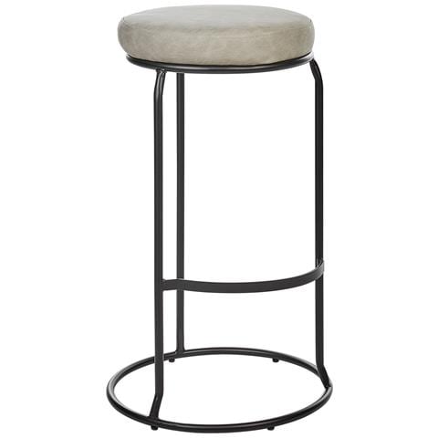 Sgabello Da Bar Set Di 2 Pelle Sintetica Grigio Chiaro Milroy - Foto 8