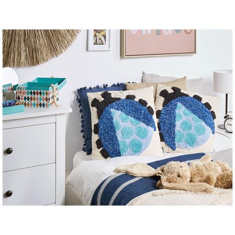 Set Di 2 Cuscini Ladybird Cotone 45 X 45 Cm Multicolore - Foto 1