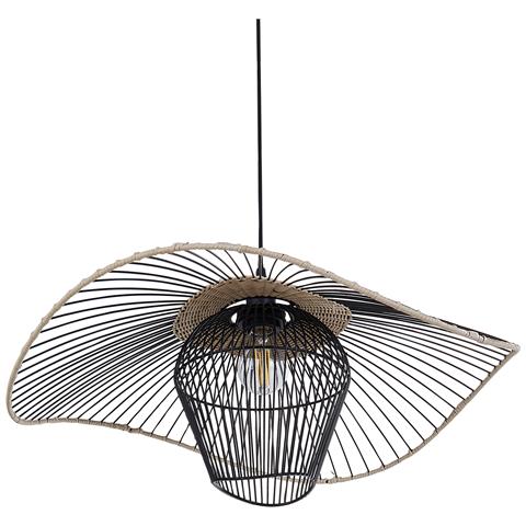 Lampadario Lunga Metallo Nero - Foto 7