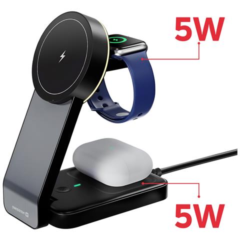 Stazione Di Ricarica Magsafe 23w Per Iphone, Airpods E Apple Watch, Nero - Foto 5