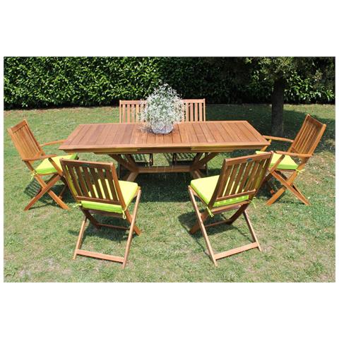 Tavolo Per Esterno Allungabile Fino A 200 Cm In Legno Di Acacia Sanur - Foto 2