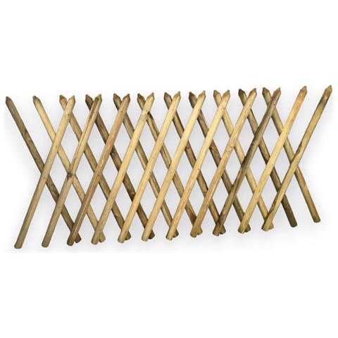 Recinzione Traliccio Estensibile 250 Cm Max In Legno Di Pino Per Esterno Lasa - 100 Cm - Foto 2