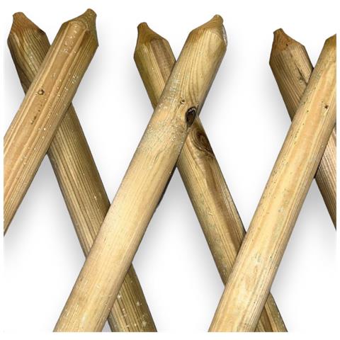 Recinzione Traliccio Estensibile 250 Cm Max In Legno Di Pino Per Esterno Lasa - 100 Cm - Foto 4